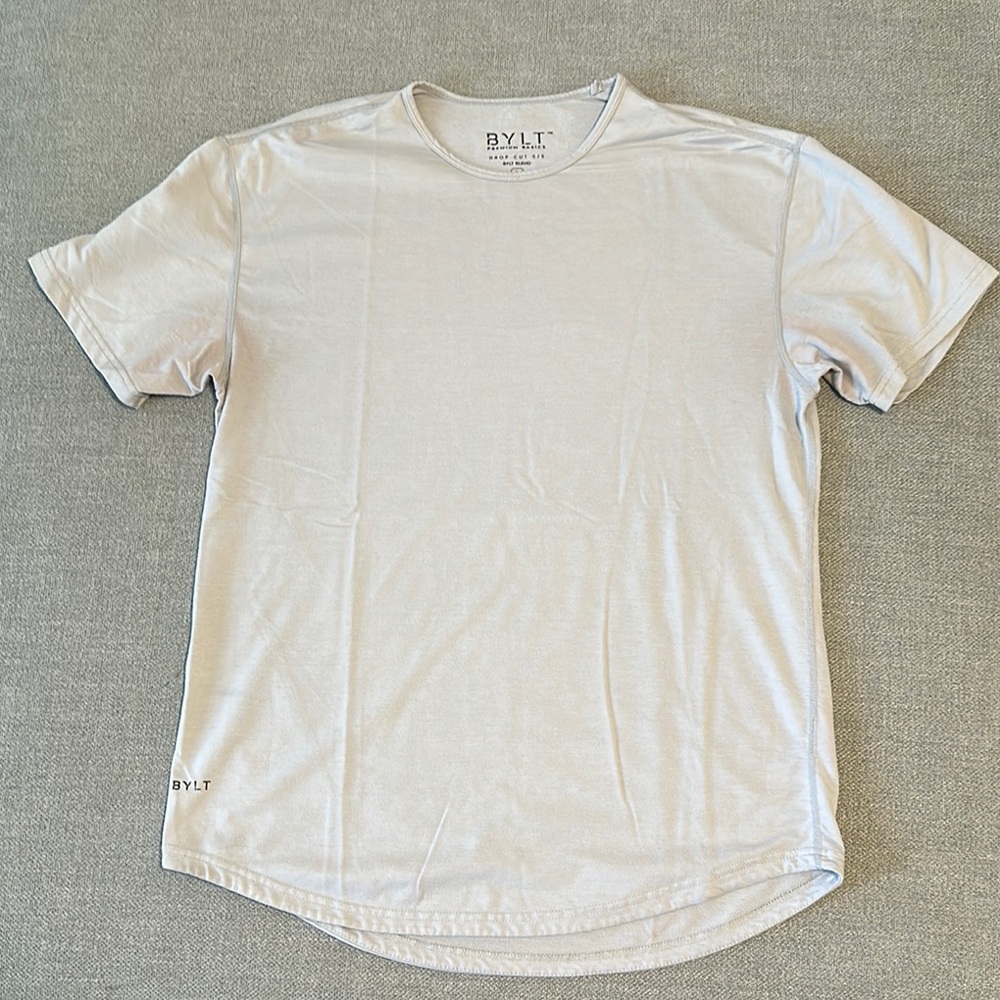 Men’s Large BYLT Basics Drop Cut Short Sleeve T-Shirt - Light Grey (Storm)